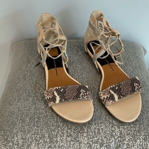 Dolce Vita Animal Print Sandals (9.5)